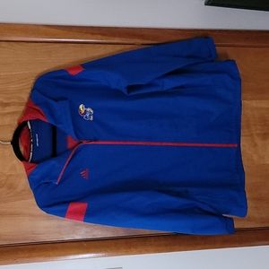 Adidas KU (University of Kansas) Jayhawks zip hooded jacket